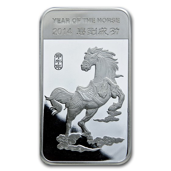 10 oz Silver Bar - APMEX (2014 Year of the Horse) 10 oz Silver Bar - APMEX (2014 Year of the Horse)